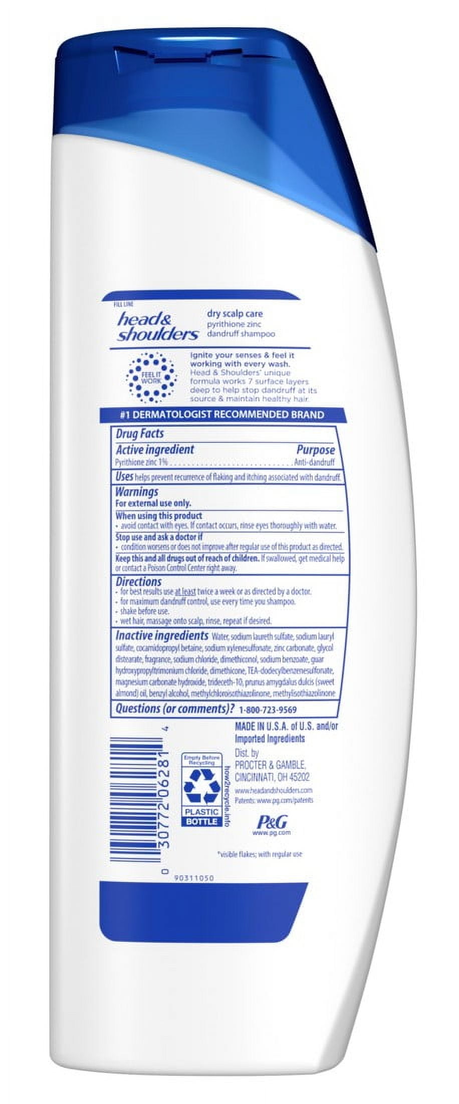 Head & Shoulders Shampoo Dry Scalp Care 12.5oz (Pack of 3)