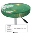 thumbnail image 4 of Fotbe Christmas Green Stool Covers Round,Waterproof Round Bar Stool Covers Bar Chair Covers Washable Stool Cushion Slipcover for 12-14 Inch Chair-14 inch, 4 of 7