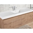thumbnail image 3 of Blossom Bern 60" Floating Vanity, Acrylic Sink, Soft-Close Doors, Space-Saving Oak Bathroom Cabinet, 3 of 10