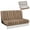 Wood Plank Pattern, variant on Psesaysky Watercolor Hydrangea & Hummingbird Pattern, RV Couch Covers Stretch RV Sofa Slipcovers Fit for Camper Suitable for Sofa Bed Jackknife Sleeper Sofas