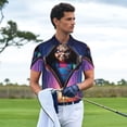 thumbnail image 4 of Lsque Chucky Pattern Golf Shirts for Men Dry Fit Print Moisture Wicking Performance Short Sleeve Polo Shirt-Medium, 4 of 7