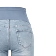 thumbnail image 6 of Miqool Women's Stretch Maternity Jeans Over The Belly Bell Bottoms Flare Denim Pants Support Bootcut Pants Pregnancy Clothes, 6 of 7