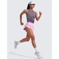 thumbnail image 3 of Shorts para Correr CRZ YOGA de Cintura Alta con Corte Lateral 3" Rosa L, 3 of 5