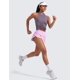 thumbnail image 3 of Shorts para Correr CRZ YOGA de Cintura Alta con Corte Lateral 3" Rosa L, 3 of 5