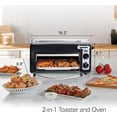 thumbnail image 6 of 2-in-1 Countertop Toaster Oven & Long Slot 2 Slice Toaster for Toasting & Baking, Automatic Shut Off, Shade Selector, Temperature Control, Black, 6 of 6