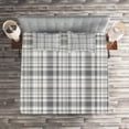 thumbnail image 2 of Ambesonne Geometric Quilted Coverlet 3 Pcs, Vertical Line Square, Queen Size, Grey White, 2 of 2