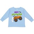 thumbnail image 3 of Inktastic Happy Halloween-monster Truck with Pumpkins, Bats, Cat,and Ghost Boys or Girls Long Sleeve Toddler T-Shirt, 3 of 5