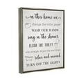 thumbnail image 3 of Stupell Industries In This Home Bathroom Rules Graphic Art Luster Gray Floating Framed Canvas Print Wall Art, Design by Natalie Carpentieri, 3 of 8