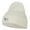 White, variant on French Bulldog Embroidered Long Beanie - White OSFM