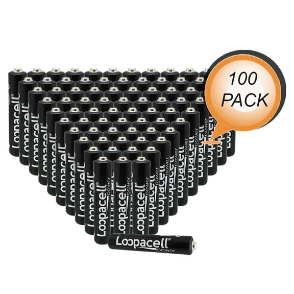 Pack of 100 Loopacell E96 AAAA Alkaline Batteries