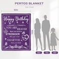 thumbnail image 2 of Happy Birthday Gifts for Women/Her Friendship Purple Throw Blanket 80" x 60" Perfect for Wife Mom Grandma, It Adds Elegance to Birthday Decor, A Unique, Wife Birthday Gift Ideas, 2 of 5