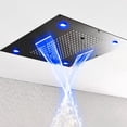 thumbnail image 2 of 24x24 Inch Ceiling Mounted LED Rain Shower Head, 3 Function(Rain+Waterfall+Spray)Overhead Shower Head, 2 of 5