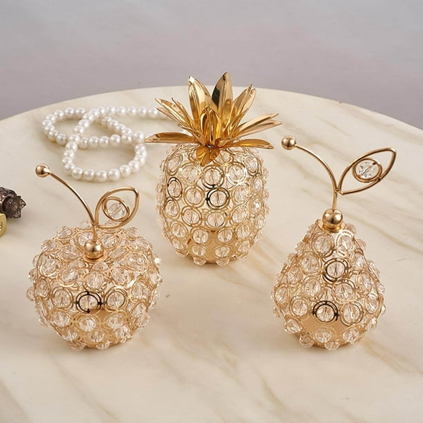 1pc Yellow Crystal Pineapple Ornaments Crystal Crystal Crafts Gifts Home  Office Living Room Ornaments Festival Christmas Halloween Birthday Gifts