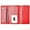 Red, variant on Long Trifold RFID Blocking, Credit Card Money Organizer, Top Bill Slot, Leather Biker Trifold Wallet Long Checkbook for Men