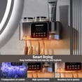thumbnail image 3 of Toothbrush Holder for Bathrooms, Electric Toothbrush Holders Wall Mounted with Smart Drying and Cleaning, Toothbrush Holders with Solar Charging(Black), 3 of 3