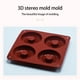 thumbnail image 4 of Bewildely Molde de 4 rejillas para hornear Chocolate, herramientas para pasteles, galletas, dulces, magdalenas, dispensador de moldes para Herramientas y accesorios para hornear Rojo oscuro, 4 of 6