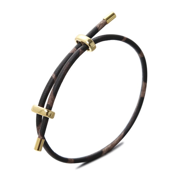 Uijokdef 1 PCS Fashionable and Minimalist Cross Stainless Steel Leather Bracelet With Charming Suitable for both men and women