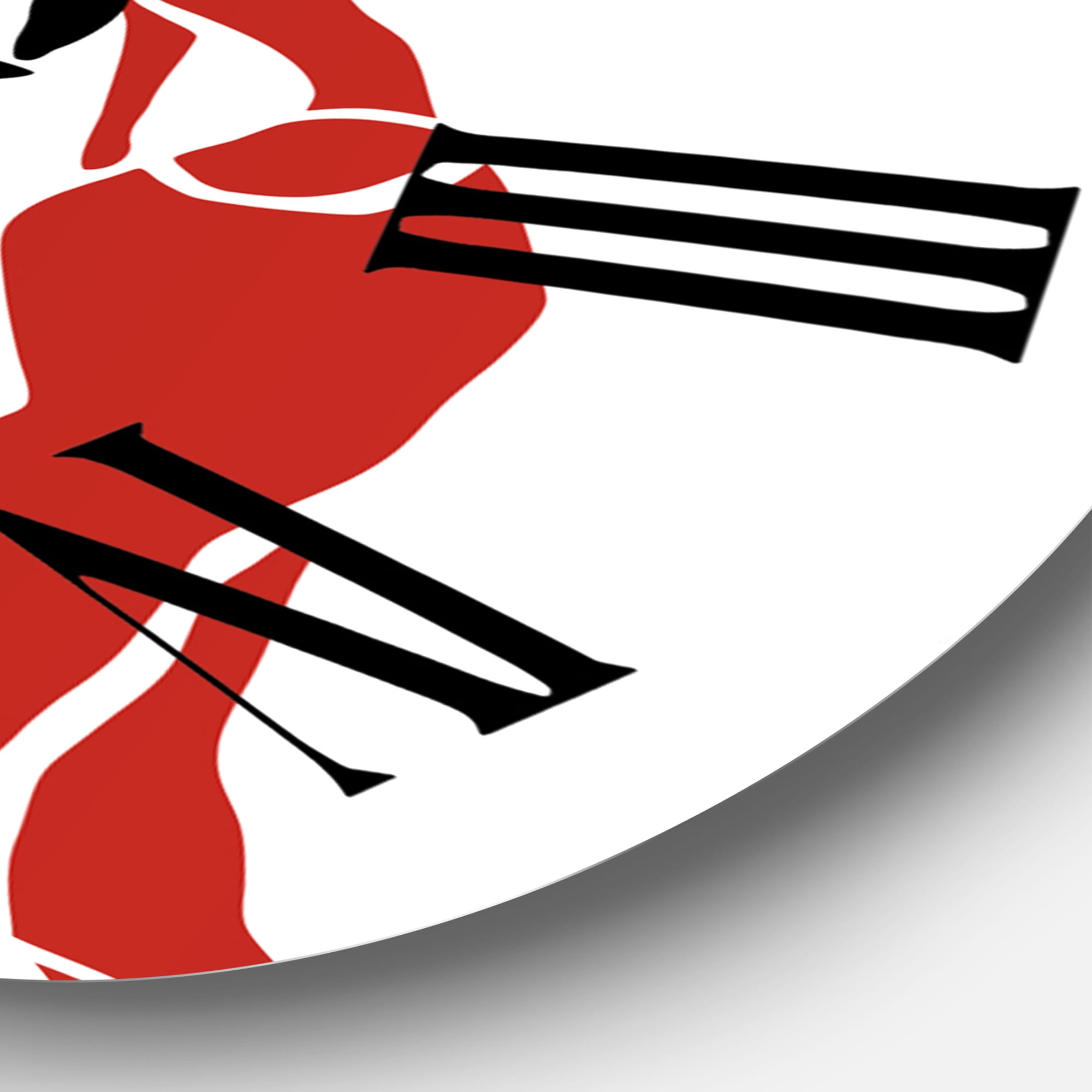 Designart 'Beautiful Dancers Afro American Silhouettes' Modern Wall Clock