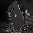 thumbnail image 6 of Dteck Case for iPhone 13 Pro Max 6.7-inch,Shockproof Metal Aluminum Bumper Frame Slim Case with Camera Lens Protector Cover for iPhone 13 Pro Max,Black+Blue, 6 of 9