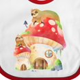 thumbnail image 4 of Inktastic Mushroom Cottage Boys or Girls Baby Bib, 4 of 4