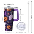 thumbnail image 2 of Halloween Trick or Treat Ghost 30 Oz Tumbler with Handle and Straw, Cute Spooky Cup, Holiday Gift, 2 of 5