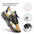 thumbnail image 4 of Aesthetic Beige And White Sunburst Walking Shoes for Men Woman Lightweight Tennis Fashion Elastic Sports Shoes Cushion Basketball Shoes, 4 of 7