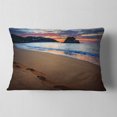 thumbnail image 2 of Designart Trodden Sand on Ocean Beach - Seashore Photo Throw Pillow - 12x20, 2 of 5