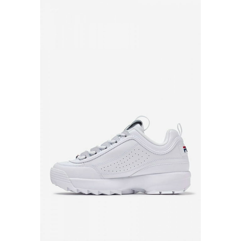 Fila Women's Disruptor II Premium White Sneakers, Comfortable Lace