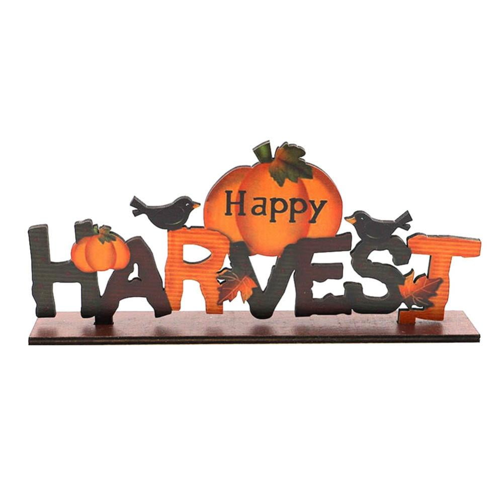 Thanksgiving Turkey Pumpkin Give Thanks Harvest Fall Table Top Centerpiece  3D 