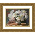 thumbnail image 1 of Kopania, Zbigniew 18x15 Gold Ornate Wood Framed with Double Matting Museum Art Print Titled - Peonies in Silver Pot II, 1 of 4