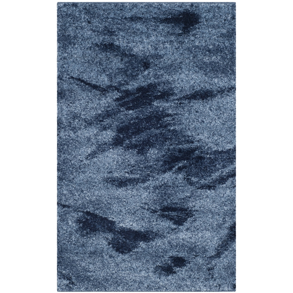 SAFAVIEH Retro Panit Abstract Runner Rug, Light Blue/Blue, 2'3" x 7'