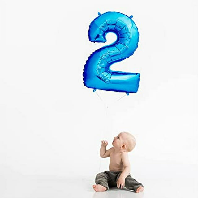 Kit de Ballons Bleus 32 Pouces pour 1er Anniversaire de Garçon pour Fête d'Anniversaire