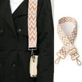 thumbnail image 4 of Correa para bandolera Correa cruzada de nailon suave para mujer, correa ancha para bolso, correa para bolso de cadena (caqui + blanco), 4 of 4