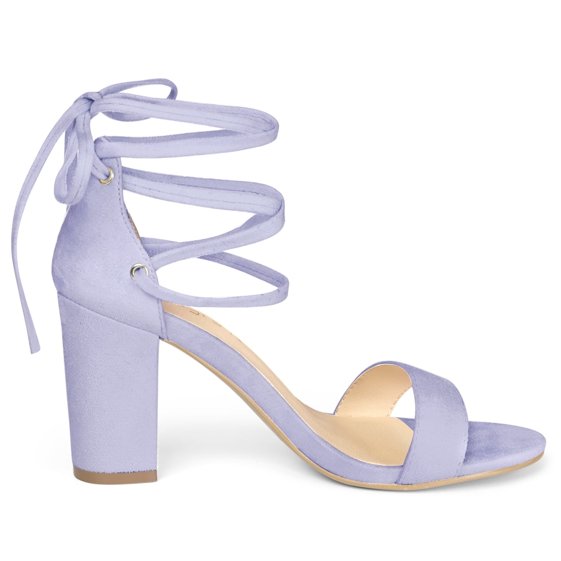 Unique Bargains Women's Tie Up Strappy Heels Chunky High Heels Sandal