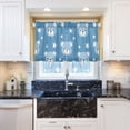 thumbnail image 4 of Haosy 2 Panels Rod Pocket Tier Curtains 27 x 24 Light Filtering Privacy Patchwork Semi Sheer for Kitchen Bathroom, Baby Bear Face and Star, 4 of 9