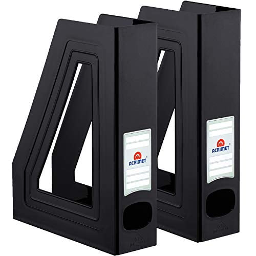 Basics Plastic Organizer Black 1-Pack Magazine Rack