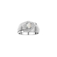 thumbnail image 1 of RYLOS Mens Rings 14K White Gold Ring 6X4MM Oval Shape Gemstone & Diamond Ring Opal October Birthstone Rings For Man Gold Rings Size 11, 1 of 7