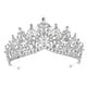 thumbnail image 3 of Tiara de boda, diadema, regalo, diadema decorativa, tocado de novia, corona, diadema Estilo B Plata, 3 of 7