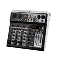 thumbnail image 1 of Mezclador de Audio Bluetooth de 4 Canales, Consola de Mezcla de Sonido, Interfaz de Audio, Tarjeta de Sonido USB para Estudio, Escenario, DJ, Hogar, Enchufe de la UE, 1 of 5