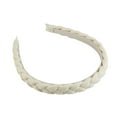 thumbnail image 5 of Tayshia by Scunci Comfort No-Squeeze Satin Braided Headband, Cream, 5 of 7