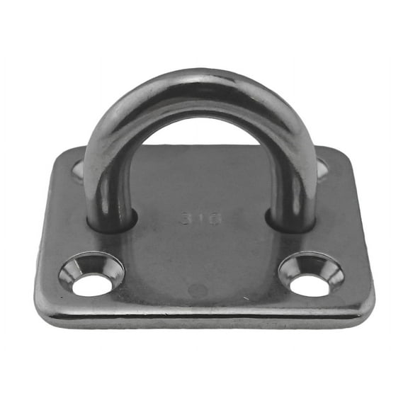 US STAINLESS Stainless Steel 316 Square Pad Eye 5/16" 8mm (50mm x 40mm) Marine Grade