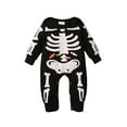 thumbnail image 2 of Newborn Halloween Romper 3M  6M 12M 18M Baby Girl Boy Skeleton Jumpsuit Long Sleeve O-Neck Halloween One-Piece Outfit, 2 of 10