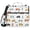 Cartoon Cars and Tree, variant on 3 Ring Zipper Binder with Shoulder Strap Waterproof Trapper Keeper 2 Inch D-Ring 500 Sheets Capacity Cute Dogs Cherry Bow