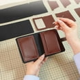 thumbnail image 3 of DIY Wallet Kits for Men Brown Trendy Credit Card Wallet Kit Set DIY Men's Classic Craft Tools Billfold Kit Handmade Wallet Gifts for Dad Friends Boyfriends Family, 3 of 7