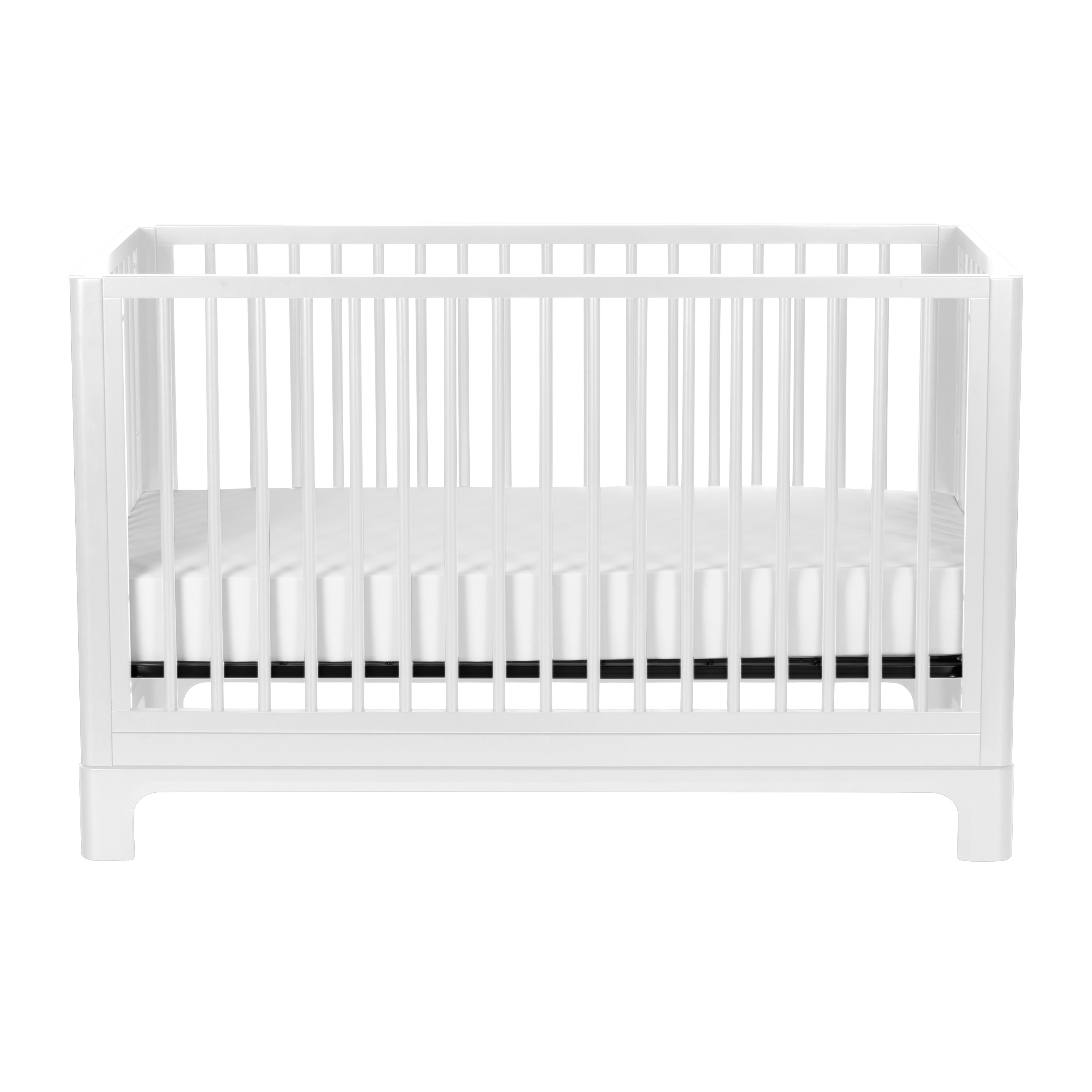 Little Seeds Posey 4-in-1 Convertible Baby Crib, True White