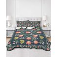 thumbnail image 2 of Twin XL Quilt Bedding Set, Vintage Floral Reversible Summer Quilt 3 Pieces, Middle Century Bohemia Tulip Flowers Birds Lightweight Bedspreads Coverlets with 2 Pillow Shams for All Seasons, 2 of 5