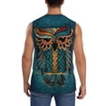 thumbnail image 4 of Balery Owl In Blue Camisetas sin mangas para hombre, absorbe la humedad y protege contra el mal olor.-XX-Large, 4 of 7