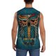 thumbnail image 4 of Balery Owl In Blue Camisetas sin mangas para hombre, absorbe la humedad y protege contra el mal olor.-Small, 4 of 7