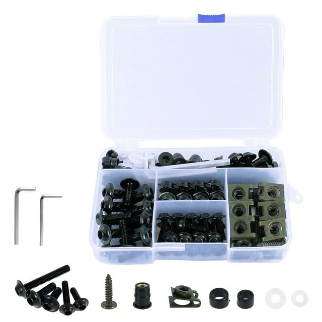 Motorcycle Fairing Bolt Kit Complete Motorcycle Fairing Bolt Kit Aluminum Body Screws Motorcycle Accessories Fasteners for Rear Fender/Windshield
