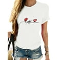 thumbnail image 1 of Bellella T-Shirt pour Femmes, Manches Courtes, Col Rond, Tunique Décontractée, Chemise Blanche 3TG, 1 of 2